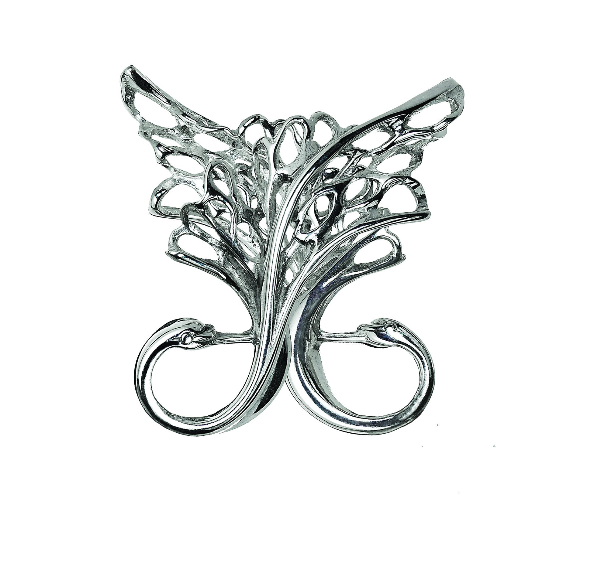 Sterling Silver Twin Brooch. Handmade Irish Designed Jewelry, inspired by the Irish legend The Children of Lir.