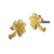 Gold Shamrock Stud Earrings, Irish jewellery handcrafted by Elena Brennan. The perfect Irish First Holy Communion earrings.