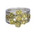 Tiny Flower Stacking Rings worn together forming a beautiful gold bunch.