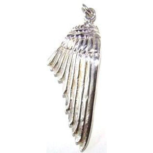 A Folded Angel Wing Charm handcrafted from sterling silver, a special gift to give or receive. Part of Elena Brennan's My Angel Jewelry collection.