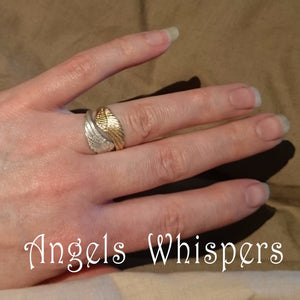 The Tiny Angel Wings Whisper ring, makes a perfect stacking ring too! This Angel wings ring is part of Elena Brennan's angel jewelry collection!