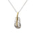 Baby Angel Feather Pendant +14ct gold stem