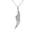Angel Wings Pendant made from sterling silver and hanging on a silver chain