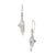 These sterling silver angel wing drop earrings handcrafted by Elena Brennan Jewellery.
