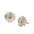 Daisy Stud Earrings handcrafted from Sterling Silver with 14ct gold centres. The perfect First Holy Communion earrings as a gift for your little girl.