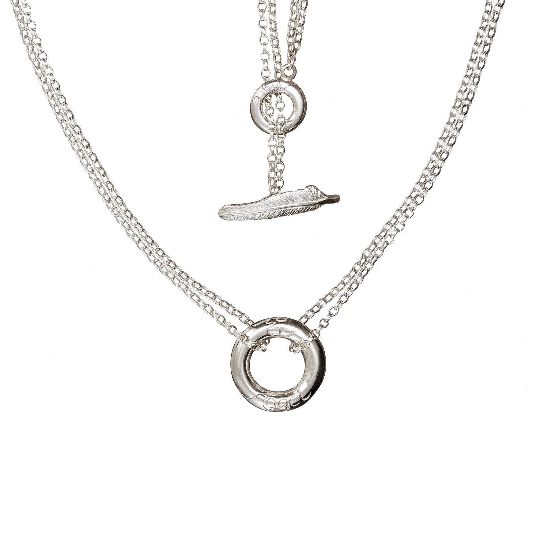 Embrace of the Angels Necklet, handcrafted from sterling silver, from Elena Brennan's Irish angel jewelry collection.