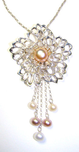 Petals & Pearls Drop Pendant