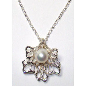 Petals & Pearls Pendant Petite, a Celtic sterling silver jewelry piece handcrafted by Elena Brennan