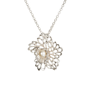 Petals & Pearls Lacy Flower Pendant, Gorgeous, elegant and simple in it's beauty. Elena Brennan Jewellery