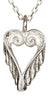 Celtic Heart Angel Wings Pendant with a sterling silver chain, beautiful handmade jewelry perfect as a gift for a loved one.