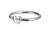 Irish stacking ring with silver heart symbol, by Elena Brennan Jewellery