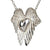 Sterling Silver Angel Heart Wings Pendant is the perfect gift for that someone special, also available with a gold heart!