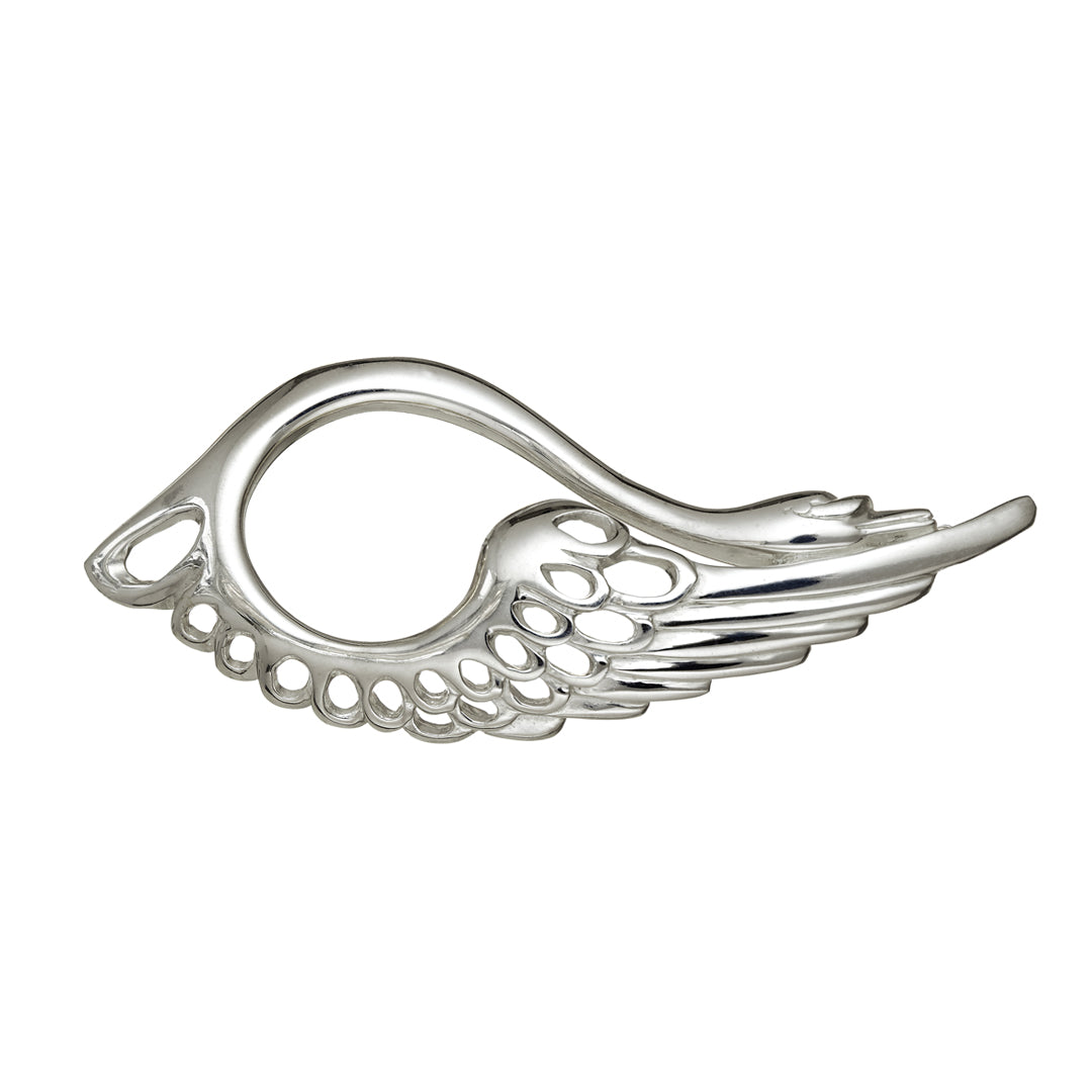 Sterling Silver Swan Brooch. Designed and handmade Irish Jewelry. Front view