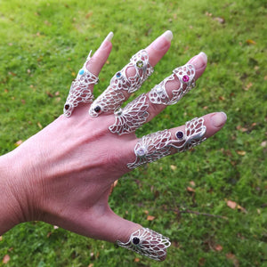 A range of Gorgeous Gossamer handmade statement rings by Irish Jewellery Designer Elena Brennan.