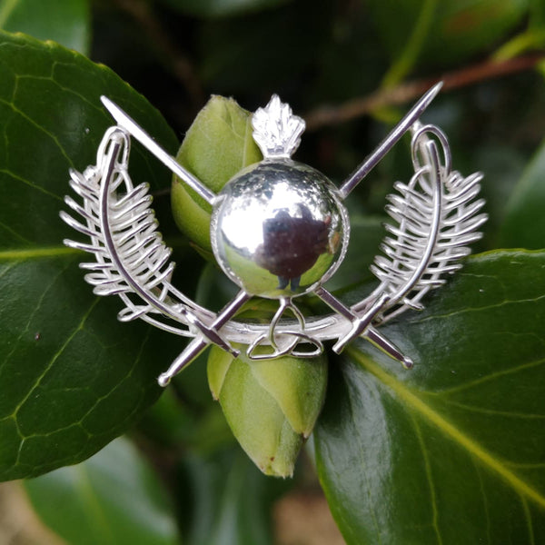 Bespoke military brooch made of sterling silver by Elena Brennan Jewellery