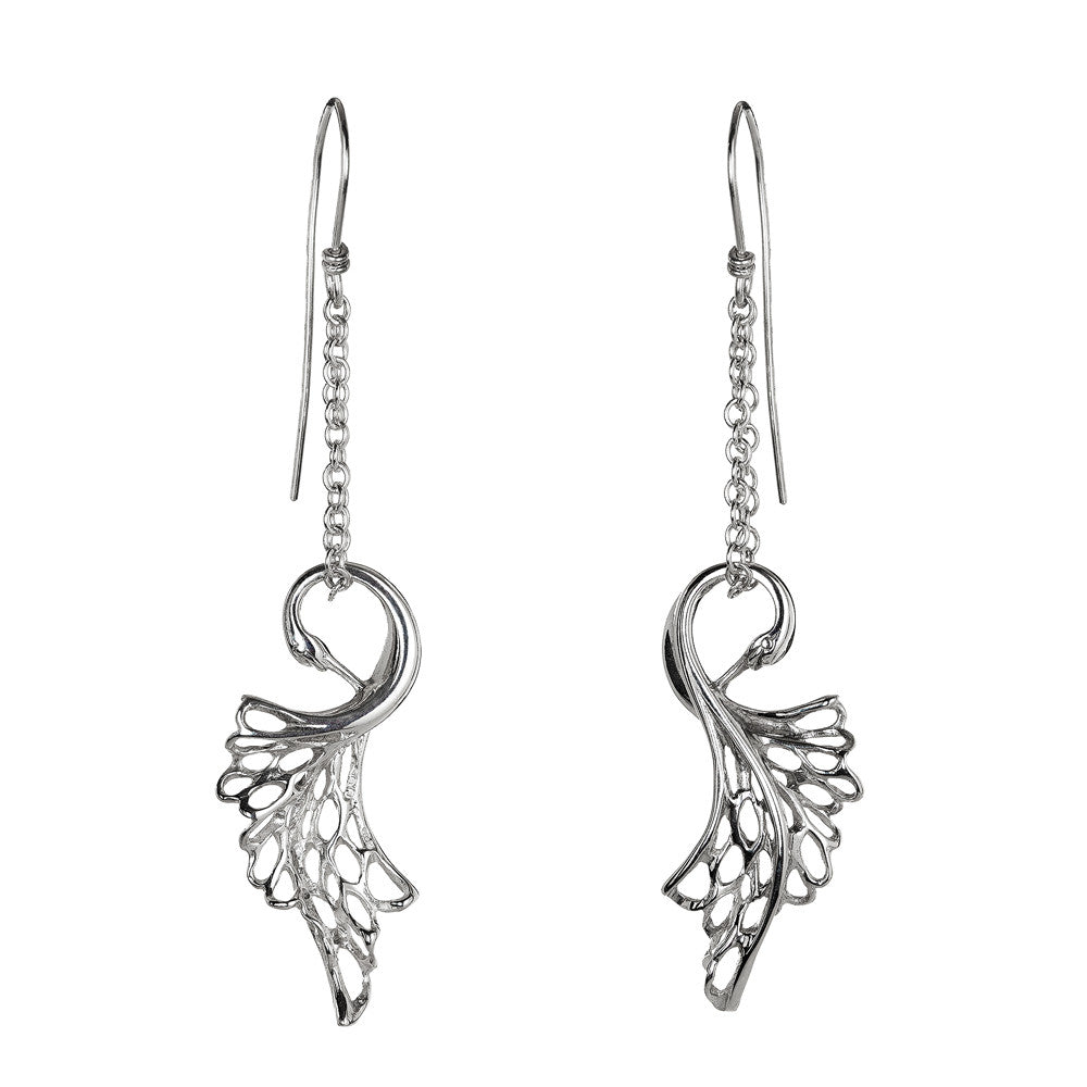 Gossamer Angel earrings made of sterling silver, part of the My Angel jewellery collection.