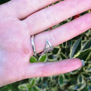 Sterling silver angel feather ring, filled with love and protects the wearer. Part of Elena Brennan's My Angel jewelry collection. Celtic inspired angel jewelry designed and handcrafted in Co. Cavan, Ireland.