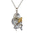Bee in your bonnet pendant with gold bumblebee. Designed and handcrafted in Ireland.