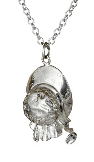 Silver Bee in your bonnet pendant. Designed and handcrafted in Ireland.
