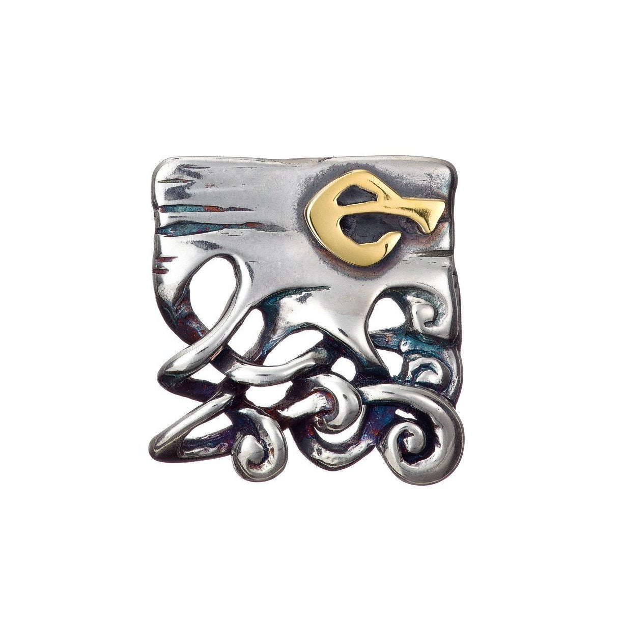 Bog Book Small Page Tie Tack handmade by Irish jewellery designer Elena Brennan in Cavan, Ireland.