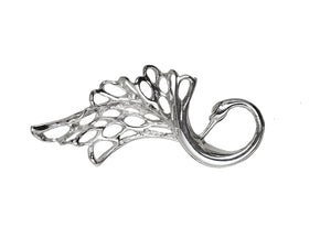 Silver Children of Lir tie slide, from the Celtic swan jewellery collection.