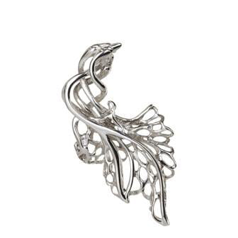 Intricate four swan brooch made of sterling silver, imspired by the Children of Lir Irish legend.