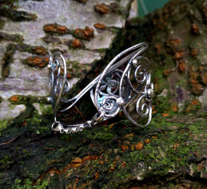 Sterling Sliver Children of Lir Four Swan bespoke Bangle, handcrafted in Cavan, Ireland and inspired by Irish mythology.