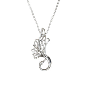 Single Swan sterling silver Pendant from the Children of Lir collection. This swan jewellery is inspired by Irish mythology and handmade in Ireland.