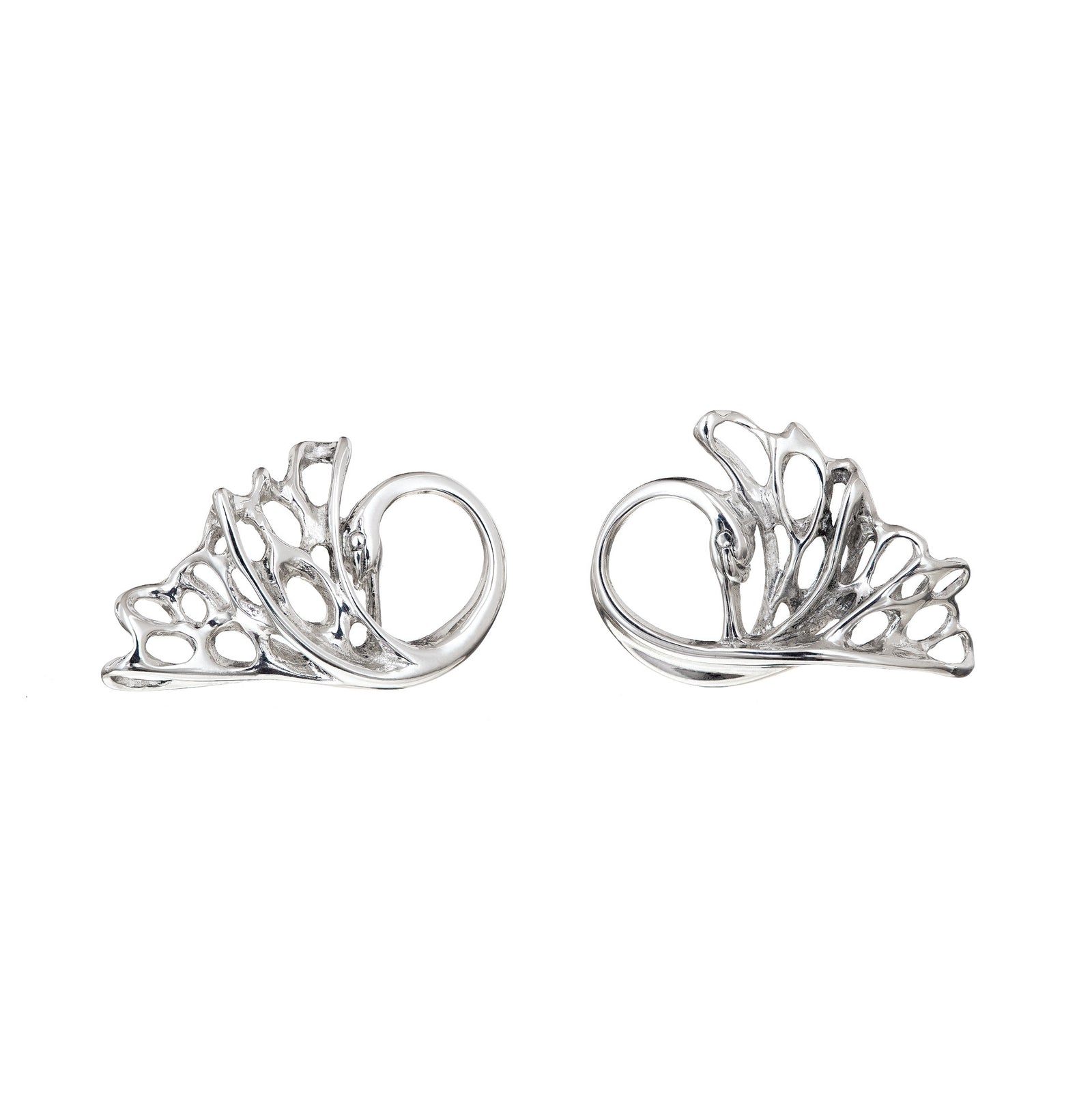 Dainty Swan Stud Earrings, handmade jewellery inspired by the Children of Lir collection