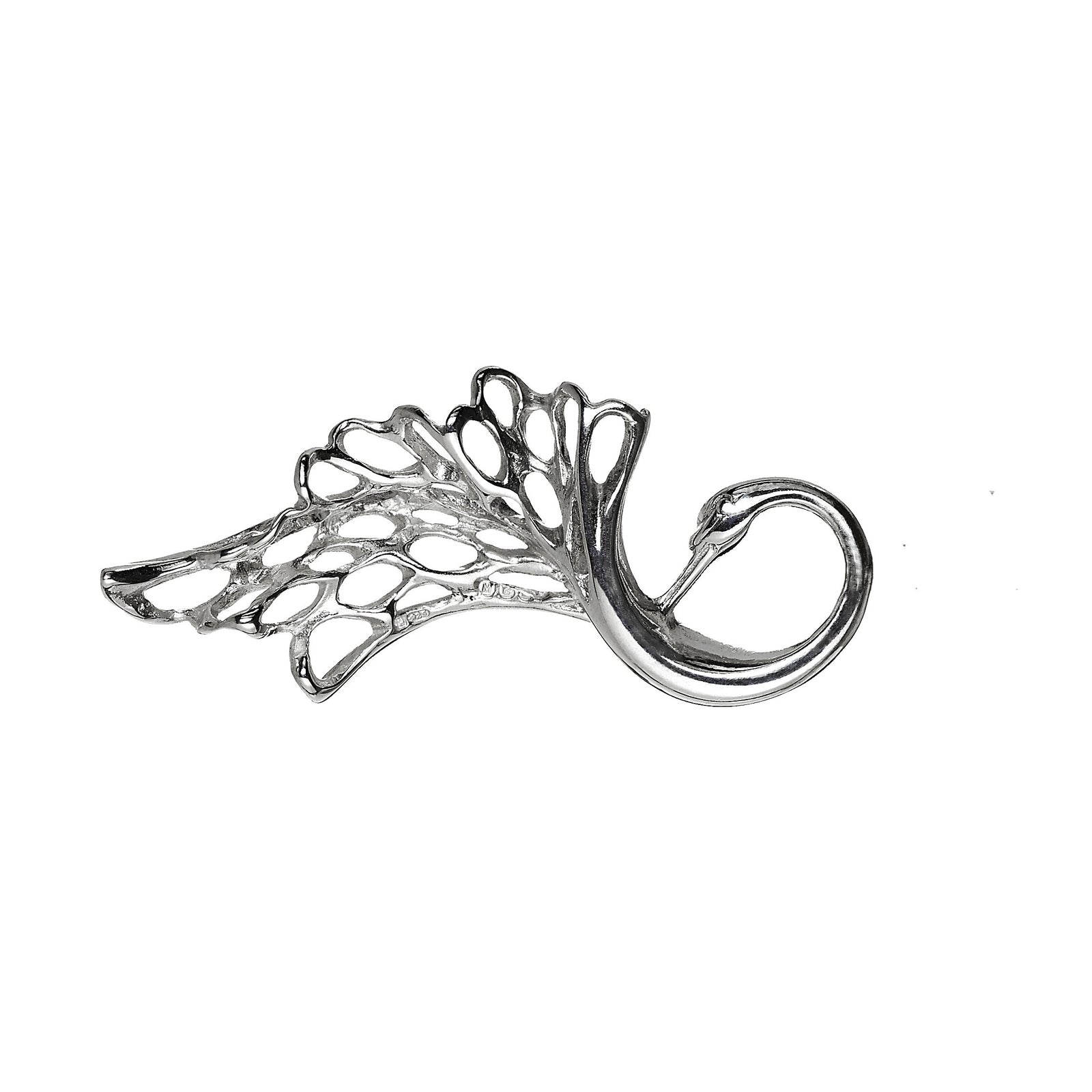 Sterling silver swan tie slide from the Children of Lir jewellery collection.