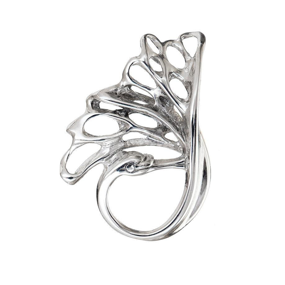 Elegant Swan Tie Tack made of sterling silver, from the Children of Lir jewellery collection.