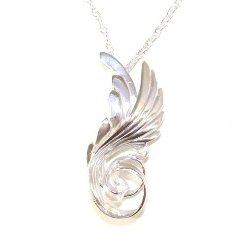 Celtic Angel Wing Pendant made with silver sterling, this Irish handmade necklace is part of Elena Brennan's angel jewellery collection, 'My Angel'.