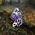 Sterling silver bespoke amethyst gossamer ring.