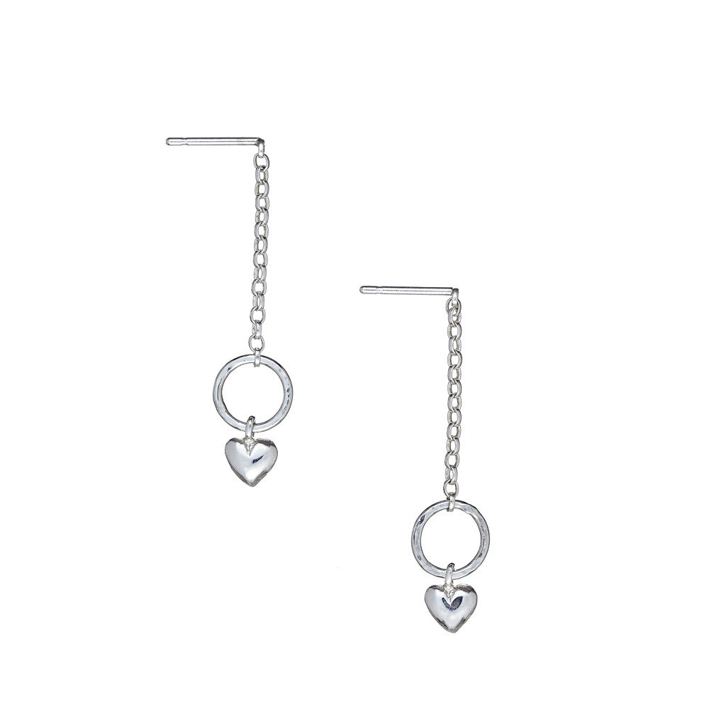 Love Eternal Drop Earrings handcrafted from Sterling Silver, a beautiful First Holy Communion gift.