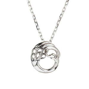 The Dainty Children of Lir Swan Pendant made of sterling silver.