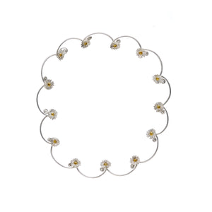 Daisy Chain Necklet, matches the daisy chain bracelet. Handmade by Elena Brennan Jewellery in Cavan, Ireland.