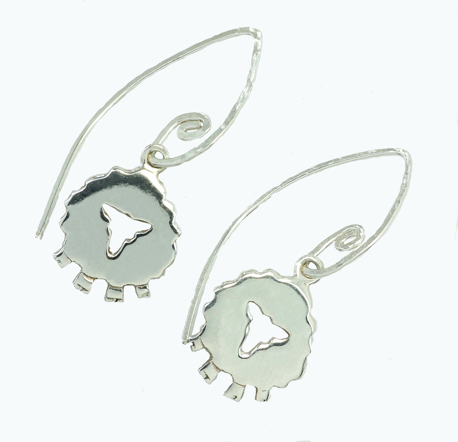 Irish Sheep Drop Earrings the perfect gift for animal lovers. handmade by Irish jewellery designer Elena Brennan