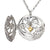 Children of Lir silver swan pendant with 4 swan design and a 14ct gold heart, made in Ireland.