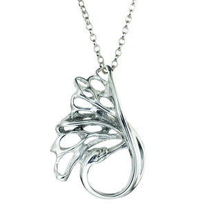 Small Swan Children of Lir Pendant made of sterling silver.