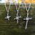 Small, medium and large St Bridget silver cross pendants.