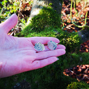 Silver cufflinks inspired by the landscape of the beautiful County Cavan.