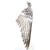 A Folded Angel Wing Charm handcrafted from sterling silver, a special gift to give or receive. 
