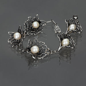 Petals & Pearls Gossamer Bracelet with the Twilight finish, the perfect heirloom.