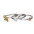 Stacking rings handcrafted with 9ct gold heart, butterfly and flower