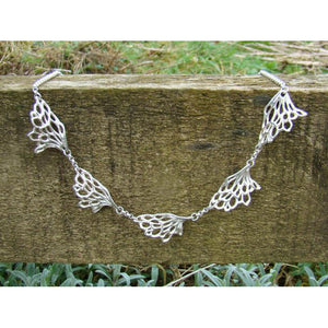 Gossamer Wave Necklace made from Sterling Silver with matching ring and bracelet available.