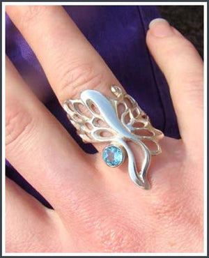 Topaz Butterfly Wing Gossamer Ring is gorgeous when worn.