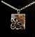 The Bog Book Large Page Pendant with 14ct B Gold Letter detailing.