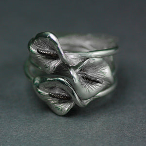 Trinity Lily Ring is beautifully handcrafted from Sterling Silver by Elena Brennan.