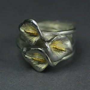 Trinity 1916 Lily Ring is handcrafted from Sterling Silver by Irish Jewellery Designer Elena Brennan.