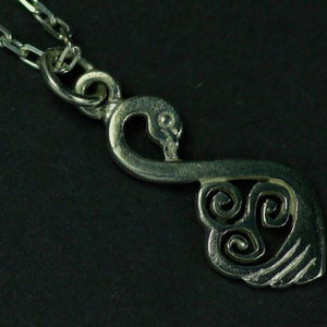 Sterling Silver Swan Pendant. Available as a jewellery set with earrings making the perfect gift!